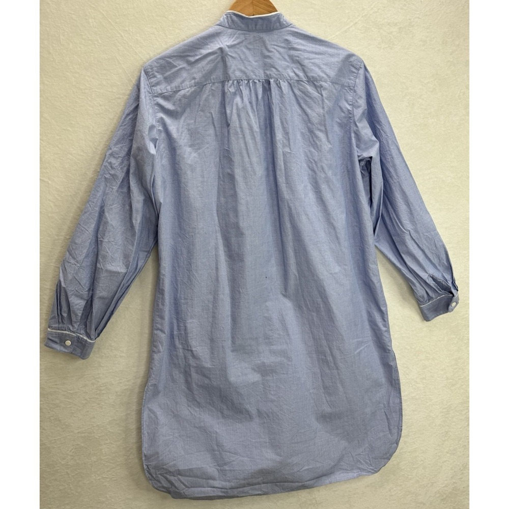 J. Peterman Women's Blue Long Sleeve Tunic Cotton Popover Top Size Large - Picture 9 of 9